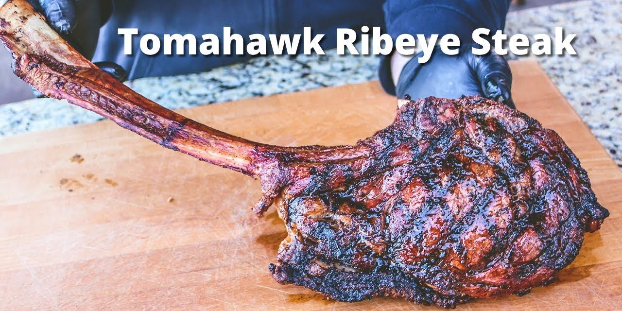 Tomahawk Ribeye Steak | Grilled Tomahawk Ribeye on the PK Grill | BBQ ...