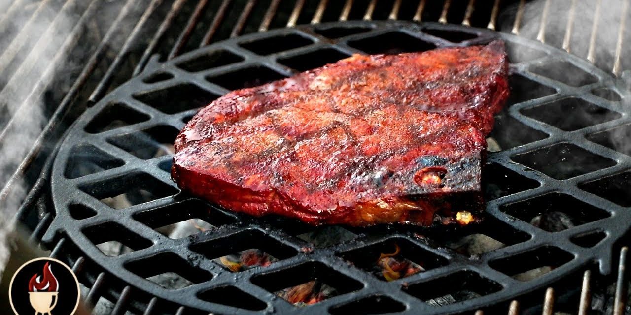 grill flat iron steak on a weber grill