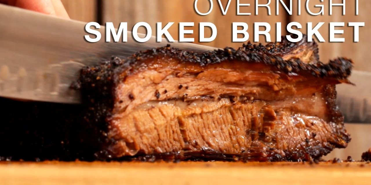 Smoked Brisket Recipe Overnight in the Blaze Charcoal Kamado Grill